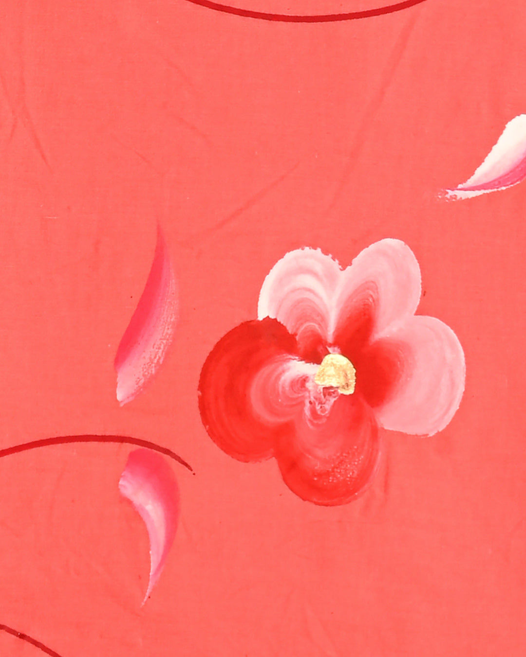 Luxurious Floral Hand Painted Cotton Suit With Cotton Dupatta (BSCOTMU48)