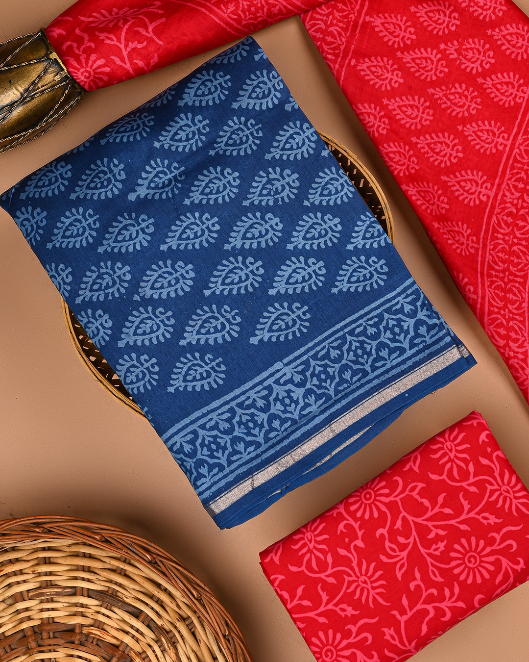 Exclusive Discharge Print Chanderi Silk Suit Set(BSCHACH23)