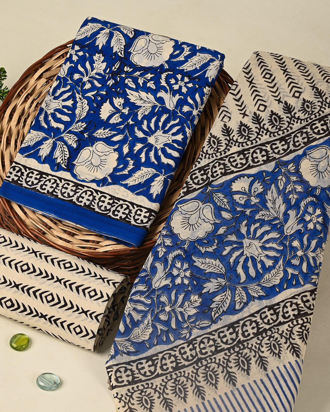 Premium Sanganeri Printed Cotton Suit With Cotton Dupatta (BSCOTMU92)