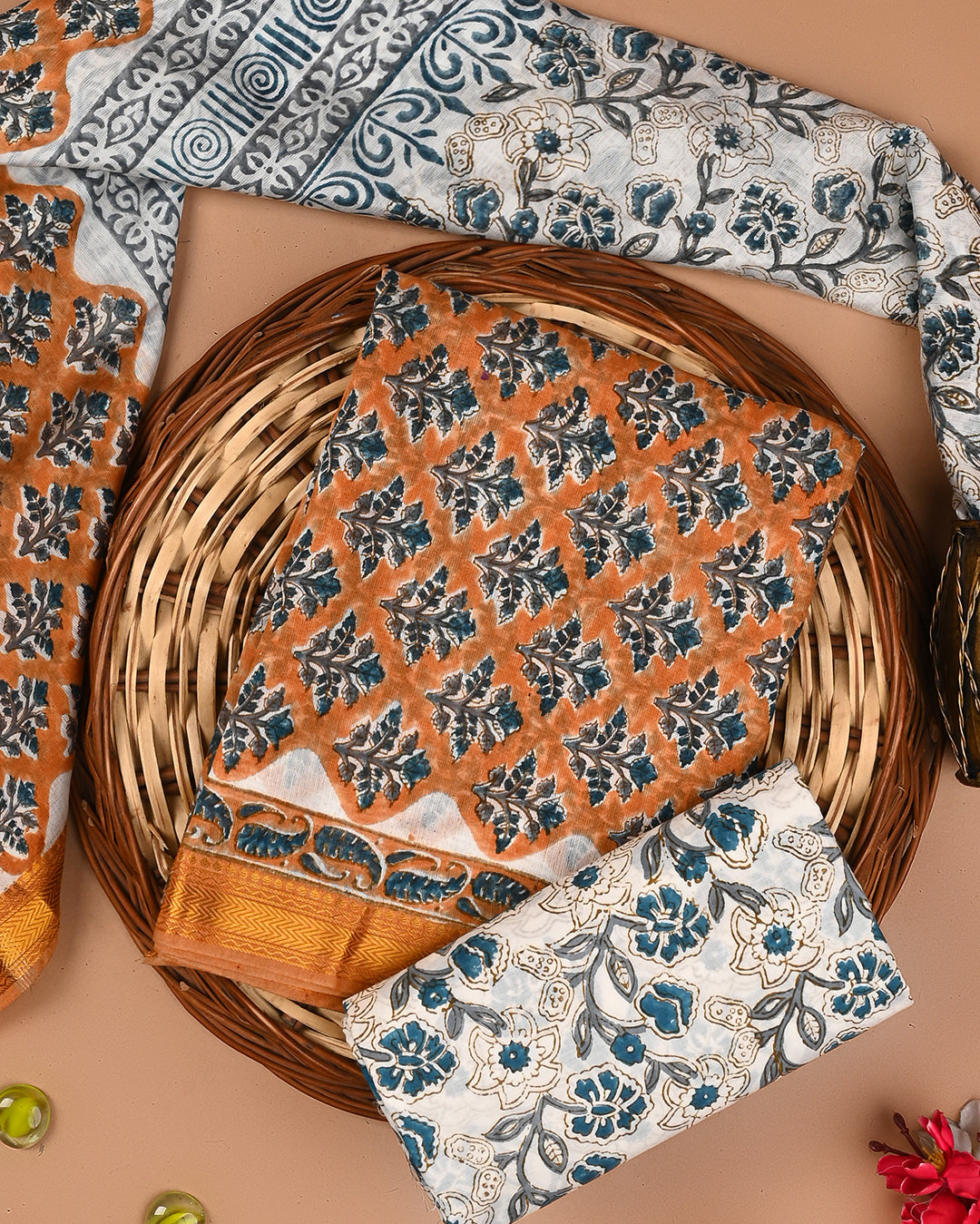 Premium Sanganeri Printed Maheshwari Silk Suit (BSMAHMA62)