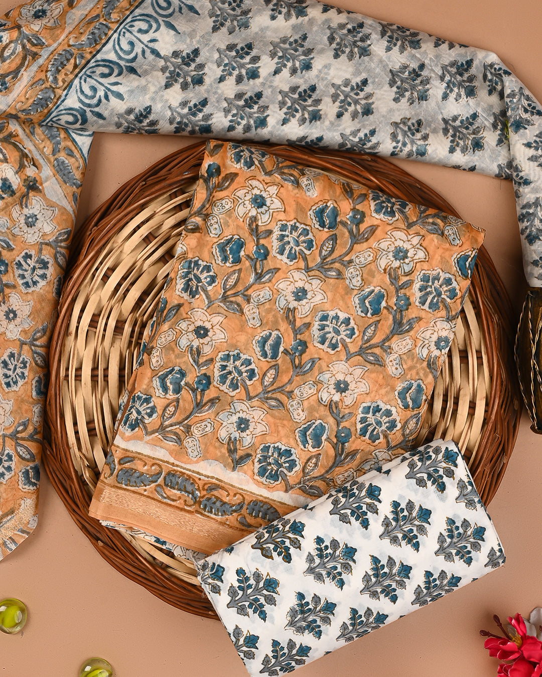 Elegant Sanganeri Print Chanderi Silk Suit Set (BSCHACH31)