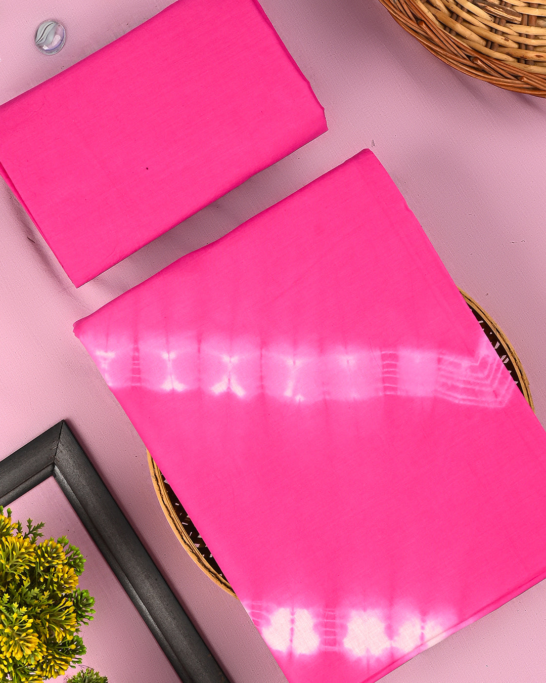 Premium Tie and Dye Printed Cotton Suit Top And Bottom Set (BSTB85)