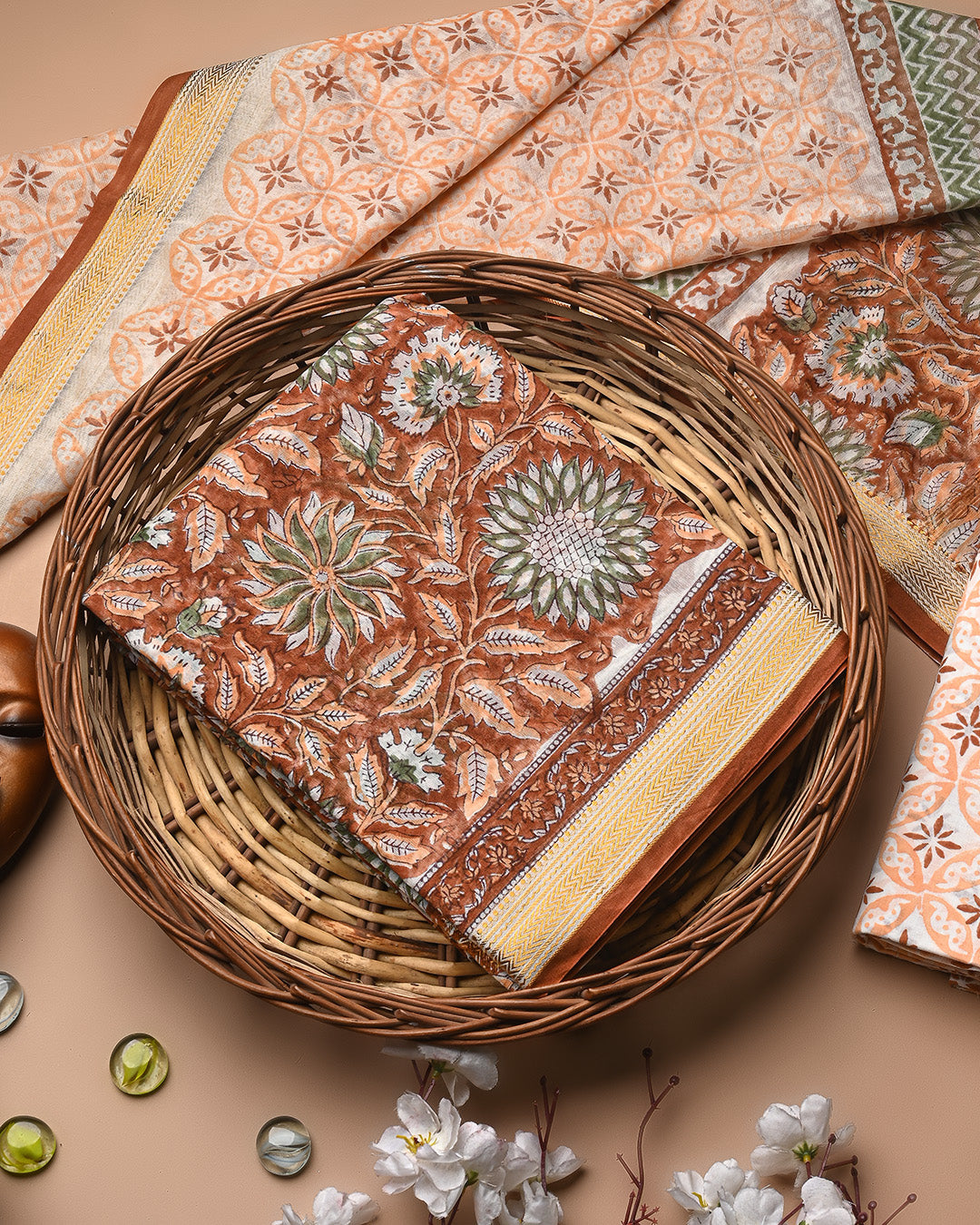 Premium Sanganeri Print Maheshwari Silk Suit Set (BSMAHMA20)