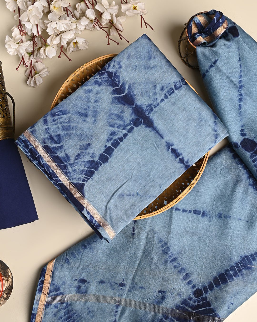 Premium Tie and Dye Print Chanderi Silk Suit Set (BSCHACH37)