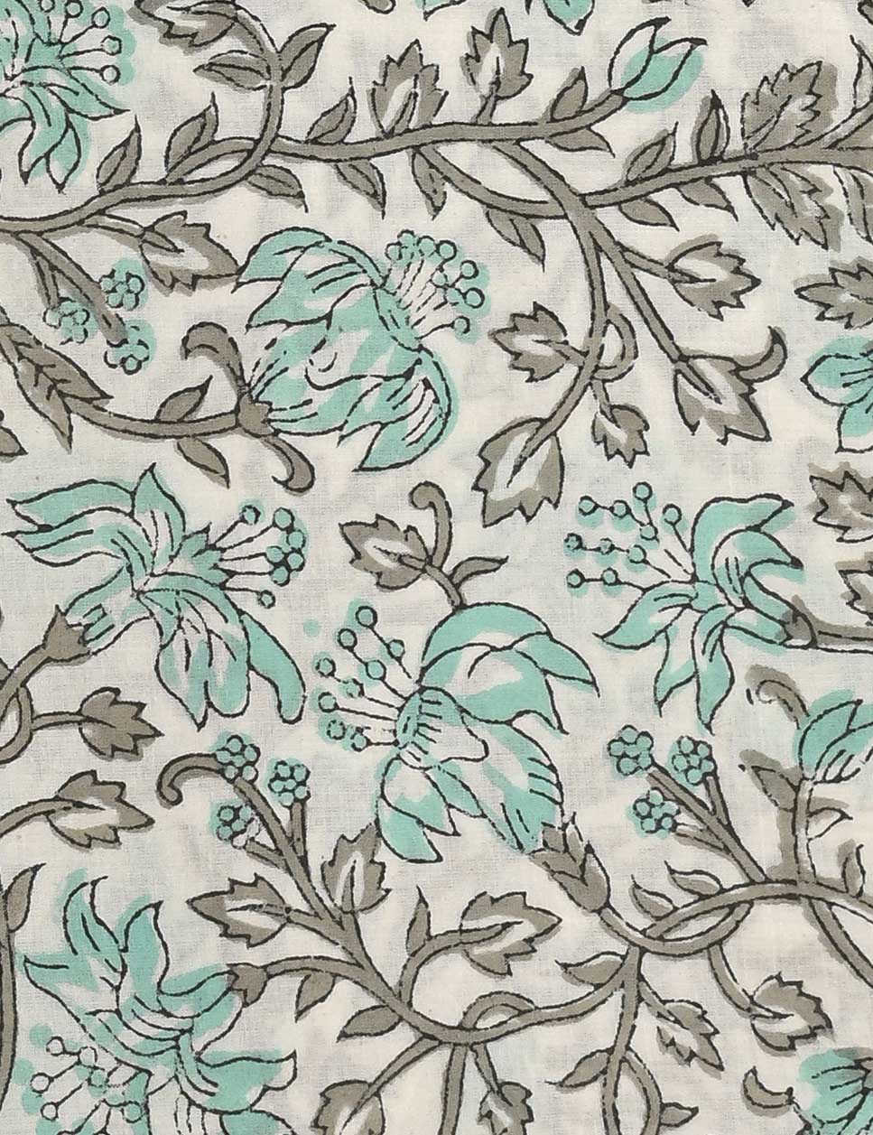 Elegant Hand Block Printed Cotton Suit With Cotton Dupatta (BSCOTMU38)