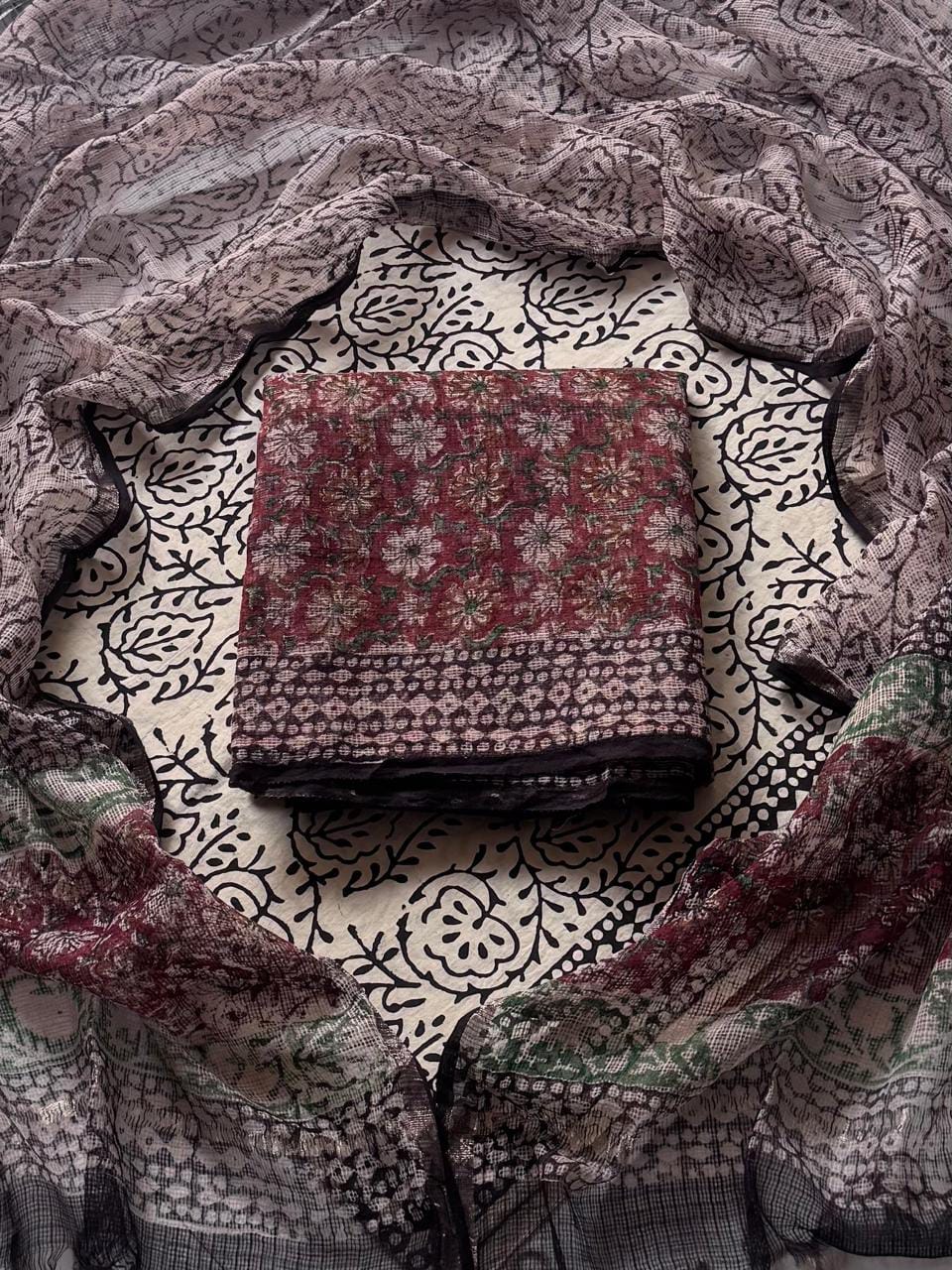 Kota Doria Exclusive Full Unstitched Suit With Kota Dupatta (BSKD20)