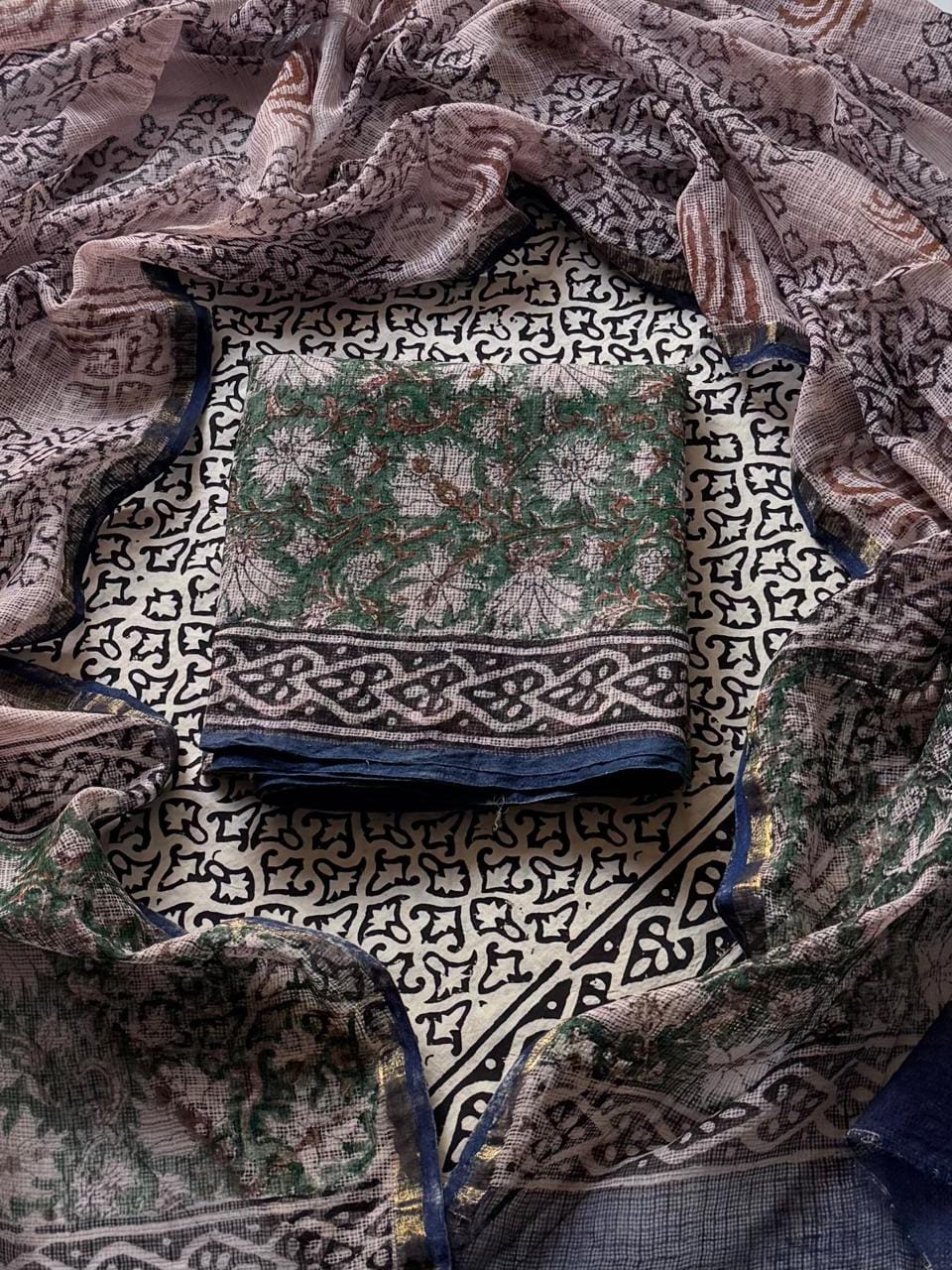 Full Unstitched Exclusive Kota Doria Suit With Kota Dupatta (BSKD19)
