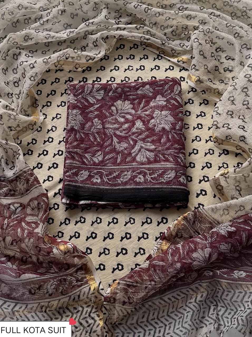 Full Unstitched Exclusive Kota Doria Suit With Kota Dupatta (BSKD26)