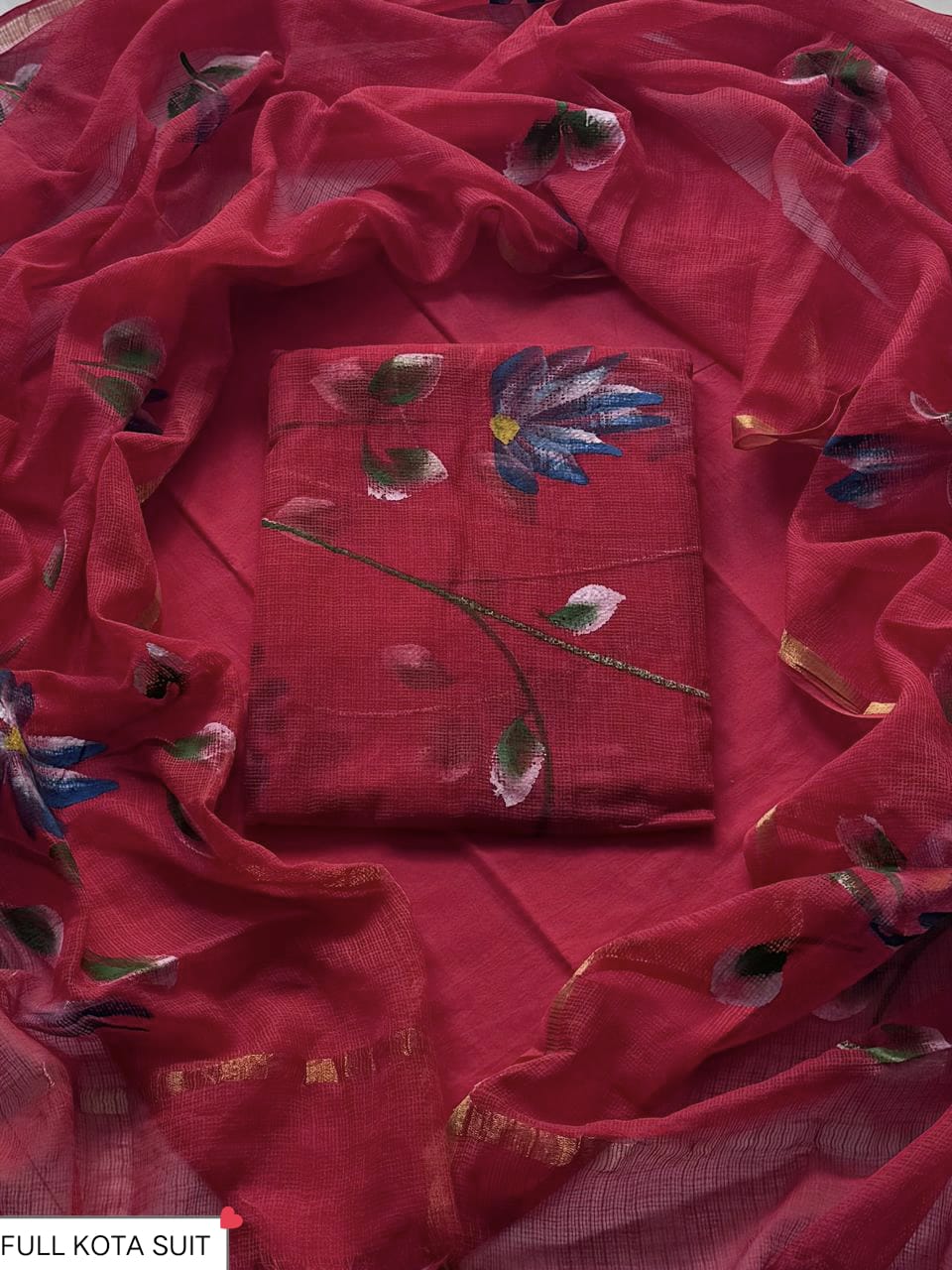 Full Unstitched Exclusive Kota Doria Suit With Kota Dupatta (BSKD17)