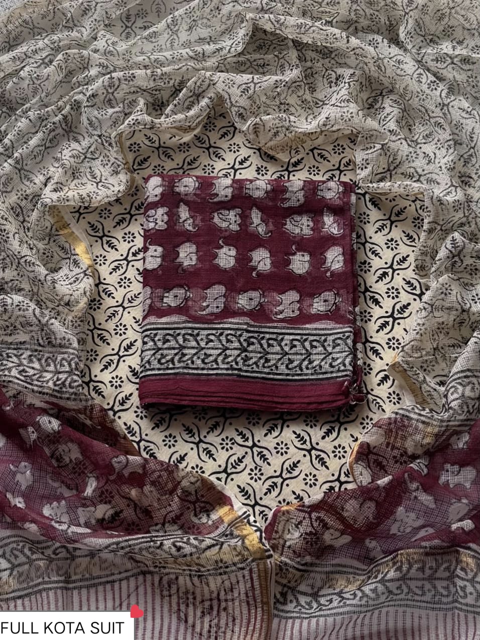 Kota Doria Exclusive Full Unstitched Suit With Kota Dupatta (BSKD09)