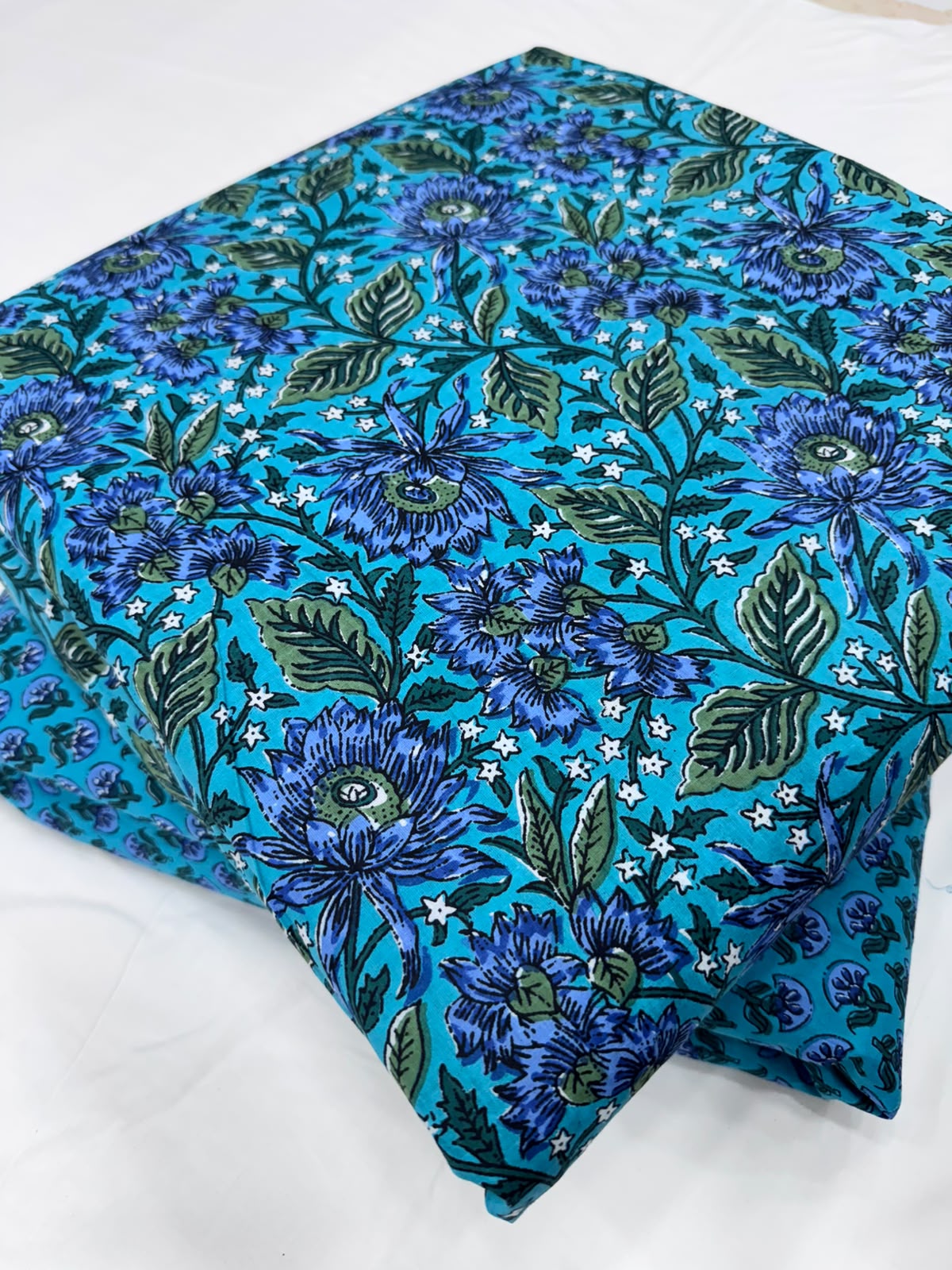 Premium Sanganeri Printed Cotton Suit Top And Bottom Set (BSTB134)