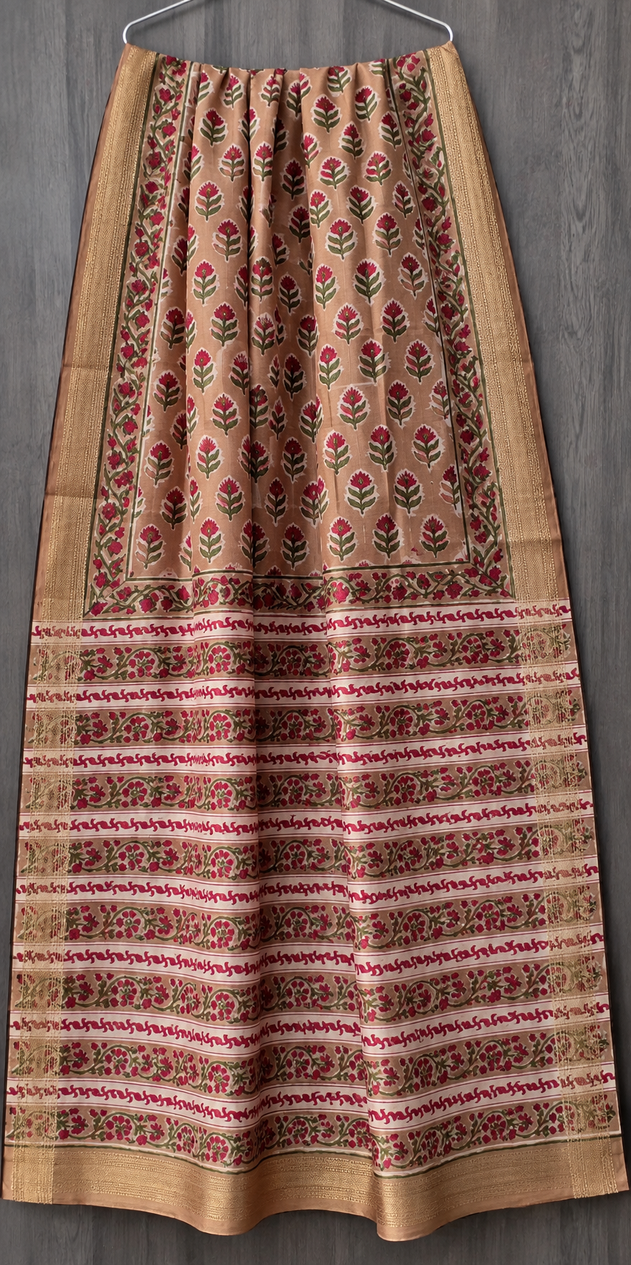 Luxury Sanganeri Print Maheshwari Silk Saree (BSMS07)