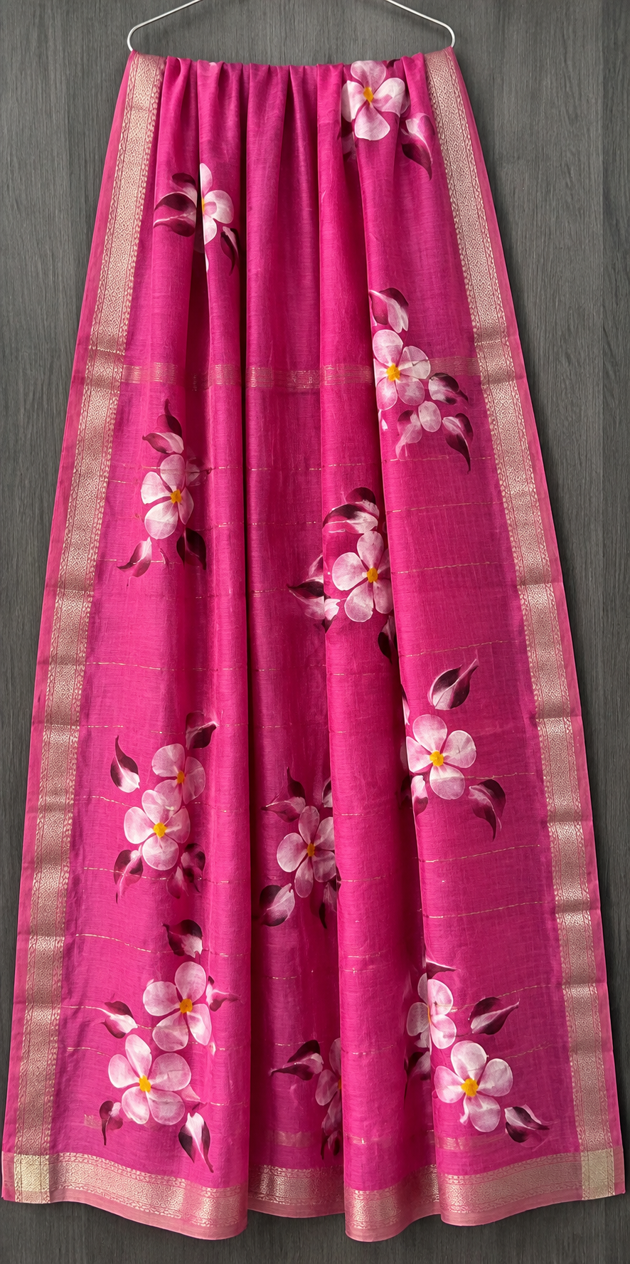 Premium Hand Painted Maheshwari Silk Saree (BSMS02)