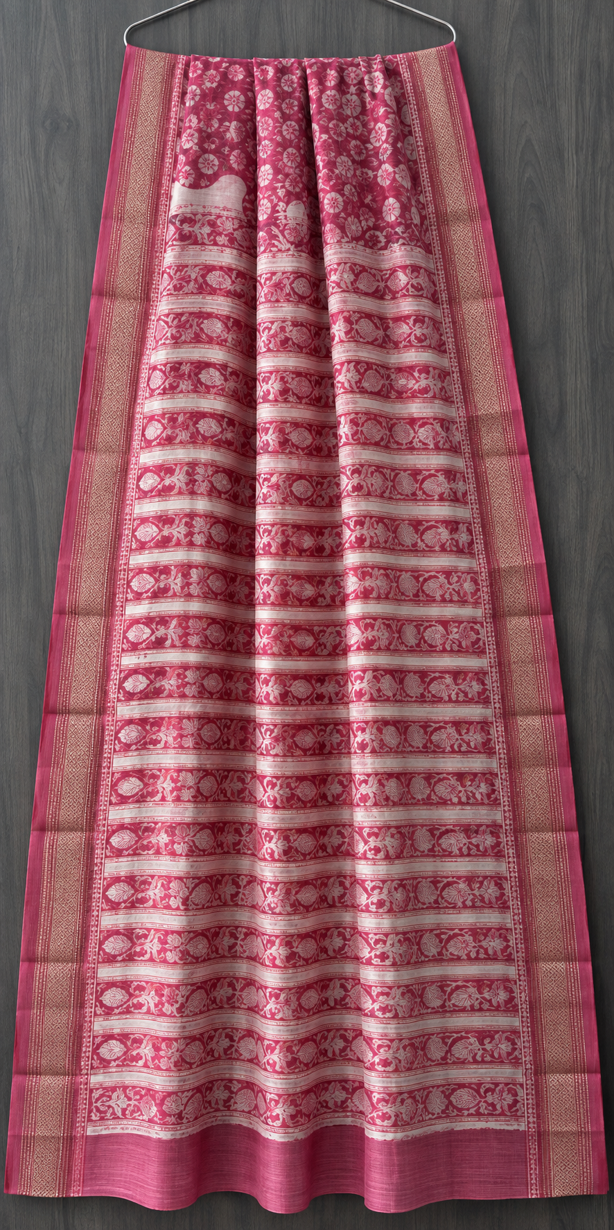 Premium Sanganeri Print Maheshwari Silk Saree (BSMS14)