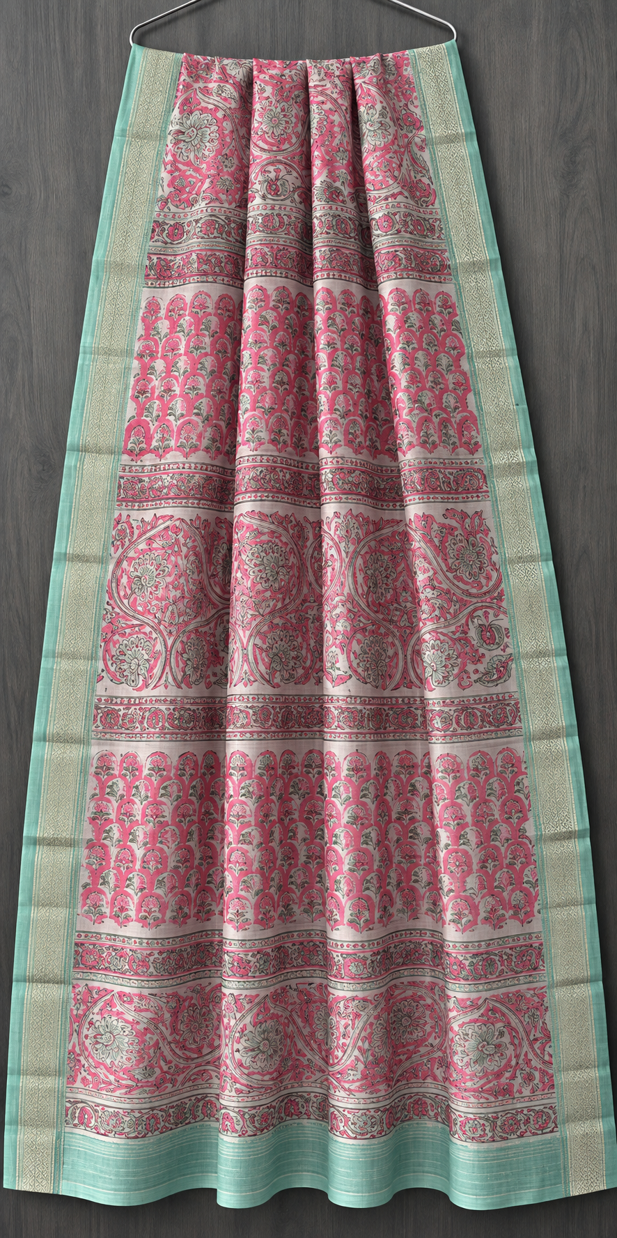 Premium Sanganeri Print Maheshwari Silk Saree (BSMS16)