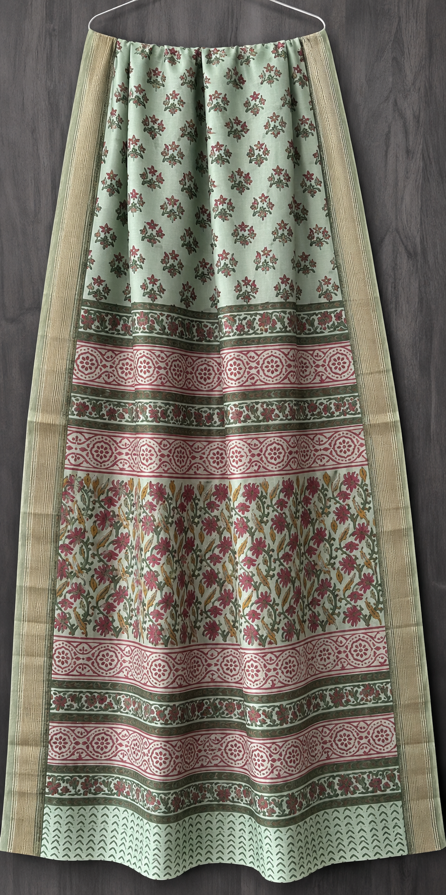 Premium Sanganeri Print Maheshwari Silk Saree (BSMS26)
