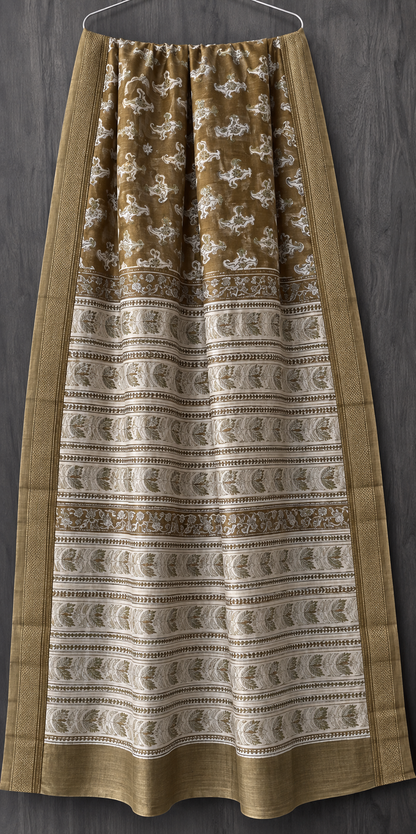Premium Bagru Print Maheshwari Silk Saree (BSMS20)