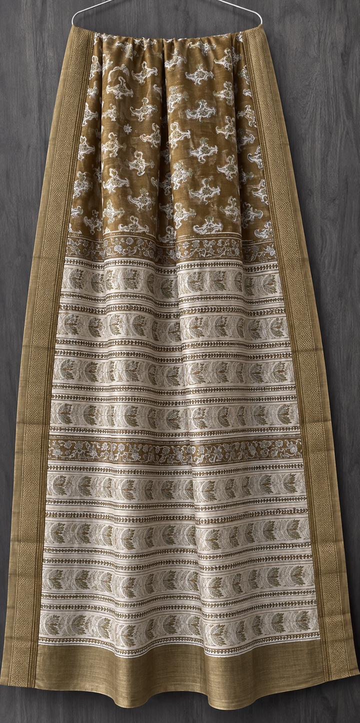 Premium Bagru Print Maheshwari Silk Saree (BSMS20)