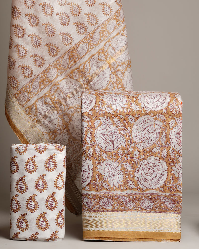Premium Bagru Print Maheshwari Silk Suit Set (COMAHMA05)