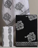 Hand Painted Cotton Suit With Cotton Dupatta