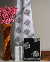 Hand Painted Cotton Suit With Cotton Dupatta