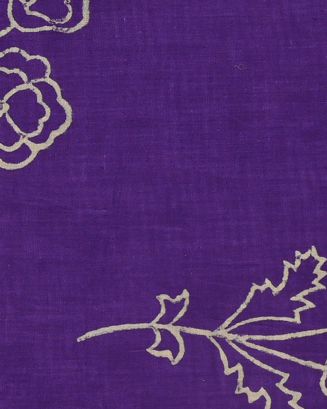 Premium Purple Hand Block Printed Cotton Suit With Chiffon Dupatta (BSCOTCH66)