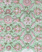 New Light Green Sanganeri  Print Cotton Suit With Kota Doria Dupatta (BSCOTKO32)