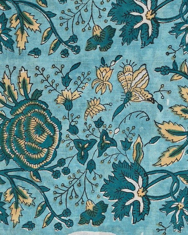 Exclusive Blue Floral Sanganeri Cotton Suit With Cotton Dupatta (BSCOTMU62)