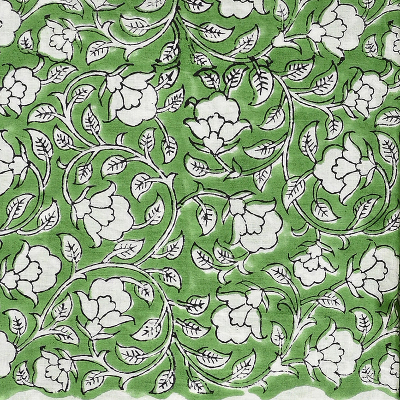 Sanganeri Hand Block Printed Cotton Suit With Kota Doria Dupatta BSCOTKO36
