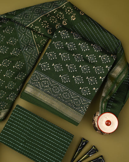 New Exclusive Gold Print Maheshwari Silk Suit (BSMAHMA12)