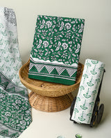Premium Hand Block Sanganeri Print Cotton Suit With Chiffon Dupatta (BSCOTCH34)