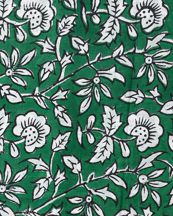 Premium Hand Block Sanganeri Print Cotton Suit With Chiffon Dupatta (BSCOTCH34)