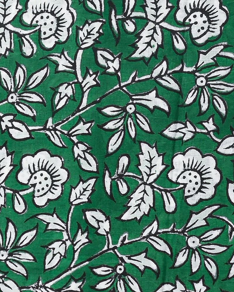 Premium Hand Block Sanganeri Print Cotton Suit With Chiffon Dupatta (BSCOTCH34)