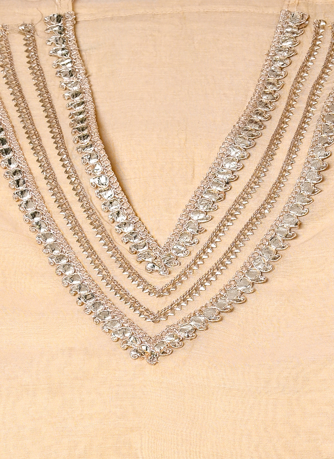 Ivory gulabi chanderi suit set (BSSECH02)