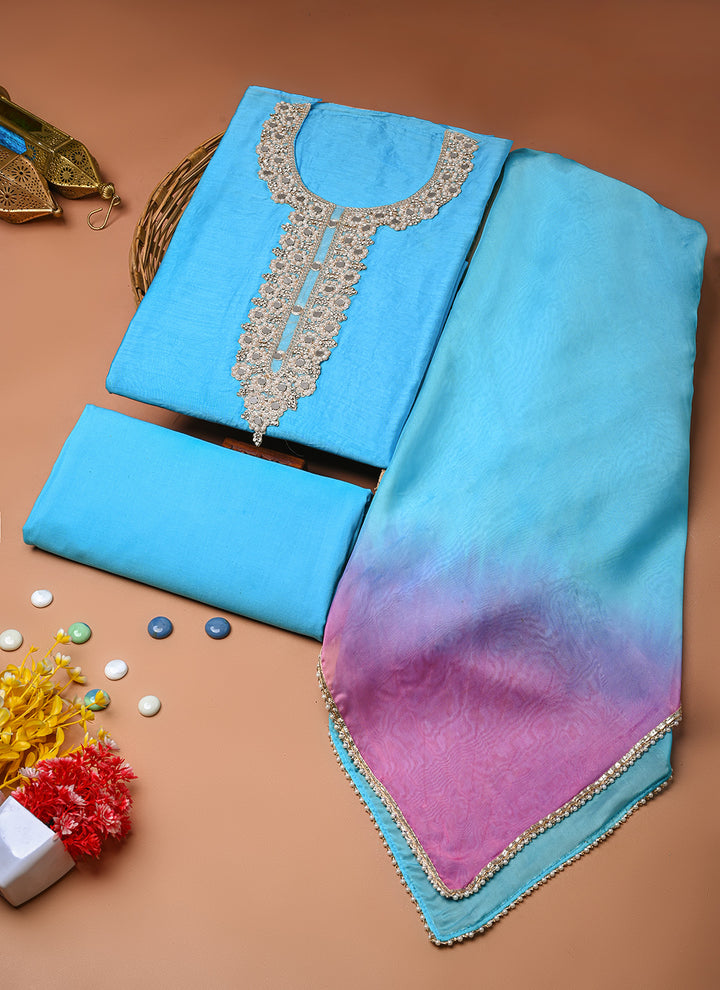 Rang-e-bahar chanderi suit set (BSSECH07)