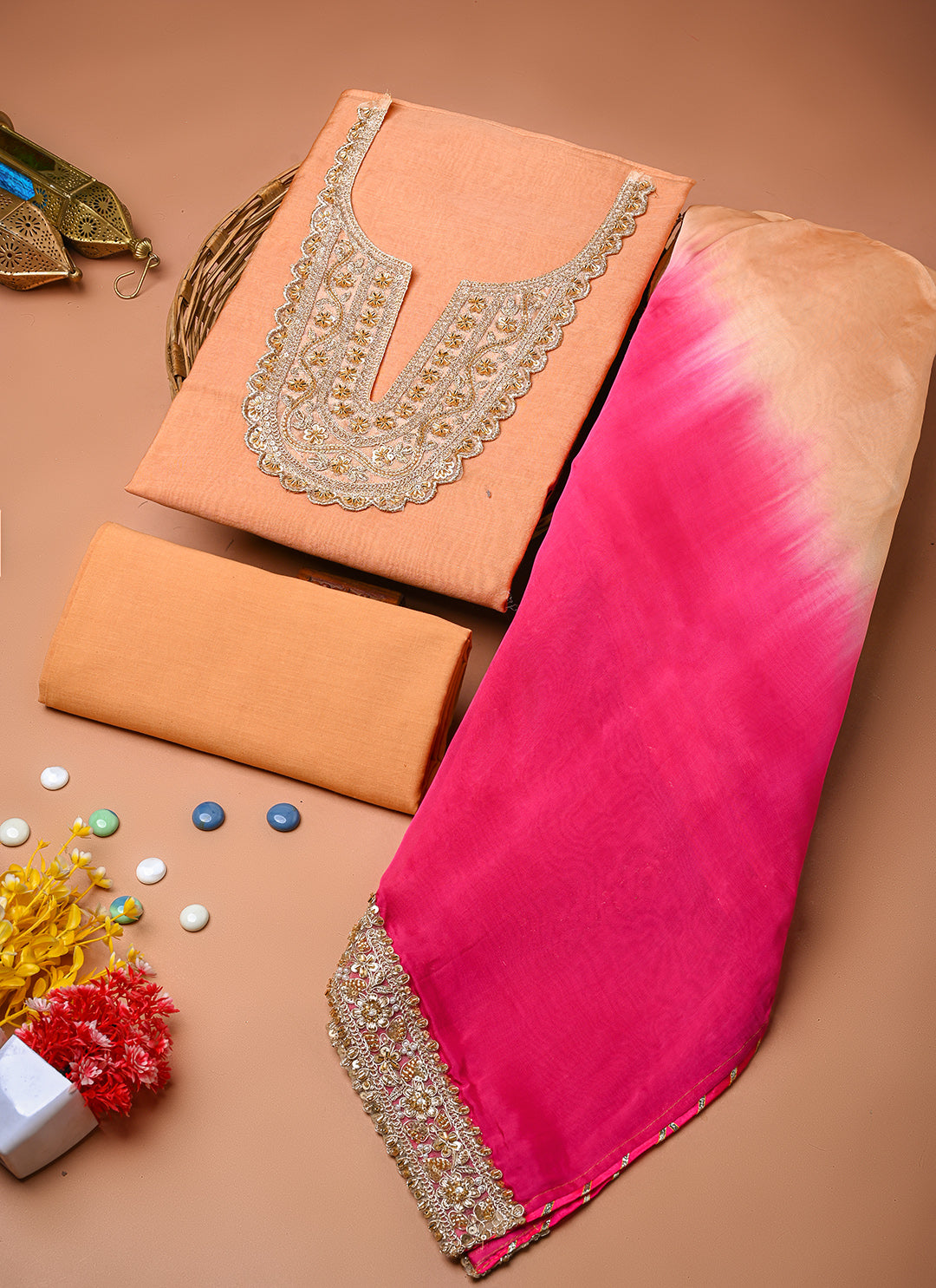 Khwab chanderi suit set (BSSECH09)