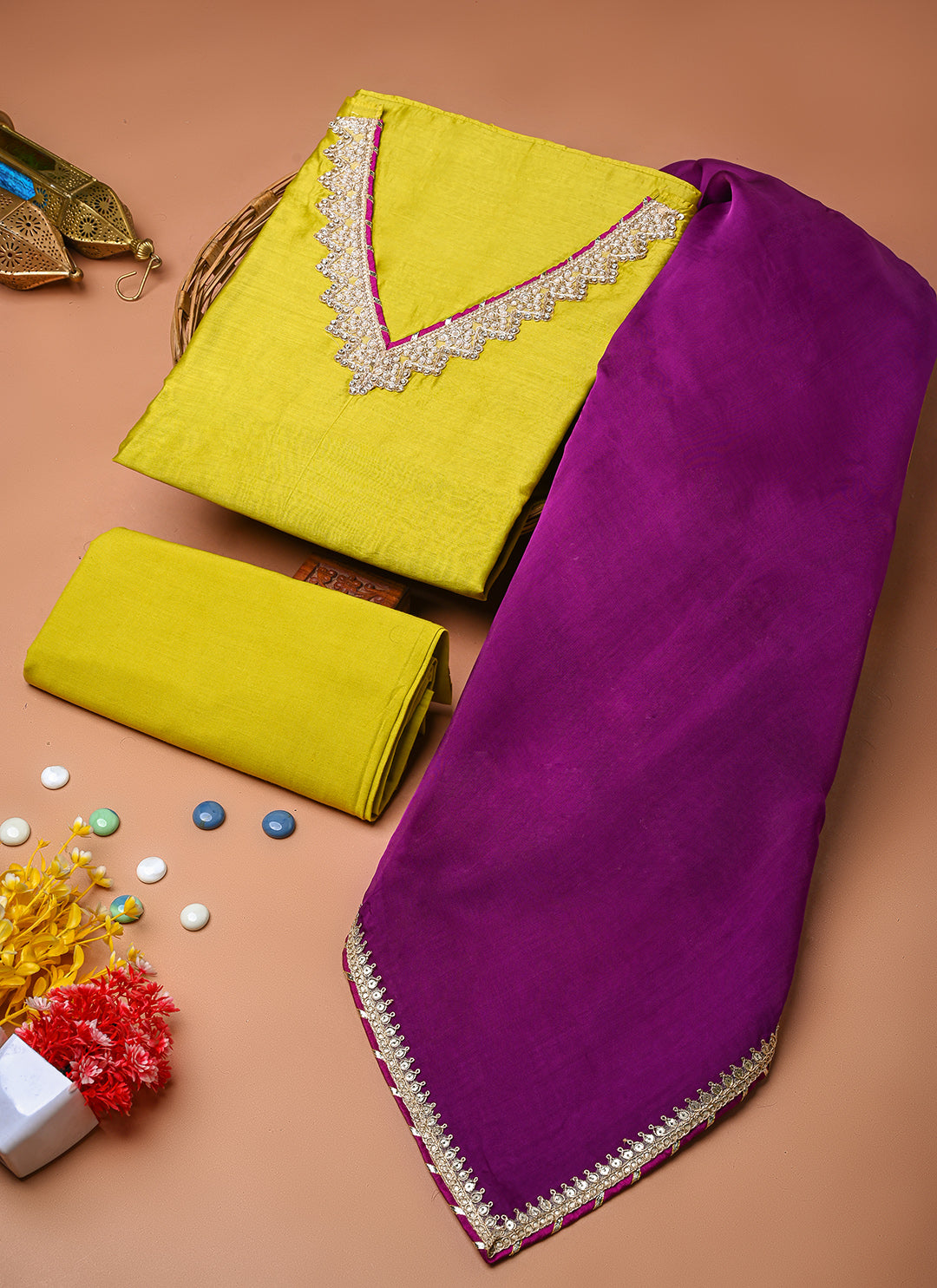 Rajwada moti chanderi suit set (BSSECH01)