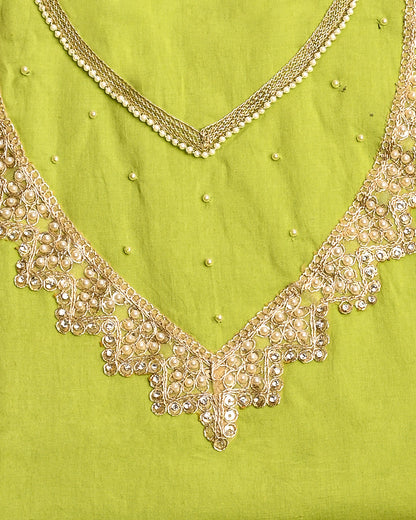 Pista Moti Unstitched Cotton Suit Set (BSSEC19)