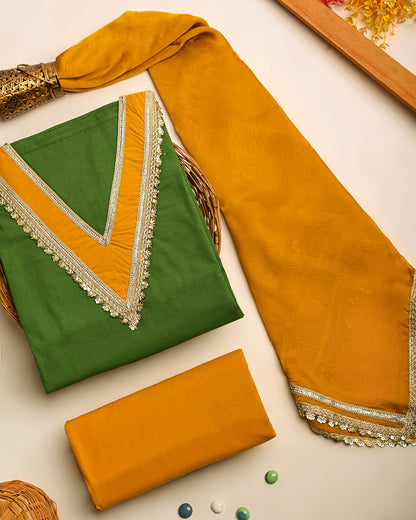 Mehfil-e-Zari Unstitched Cotton Suit Set (BSSEC20)