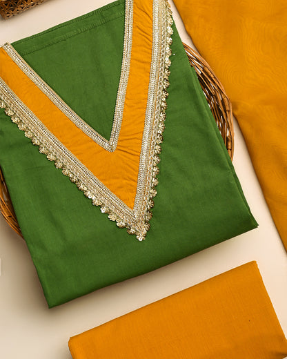 Mehfil-e-Zari Unstitched Cotton Suit Set (BSSEC20)