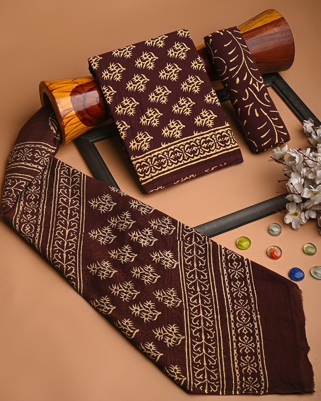 Printed cotton suits with cotton dupatta deals