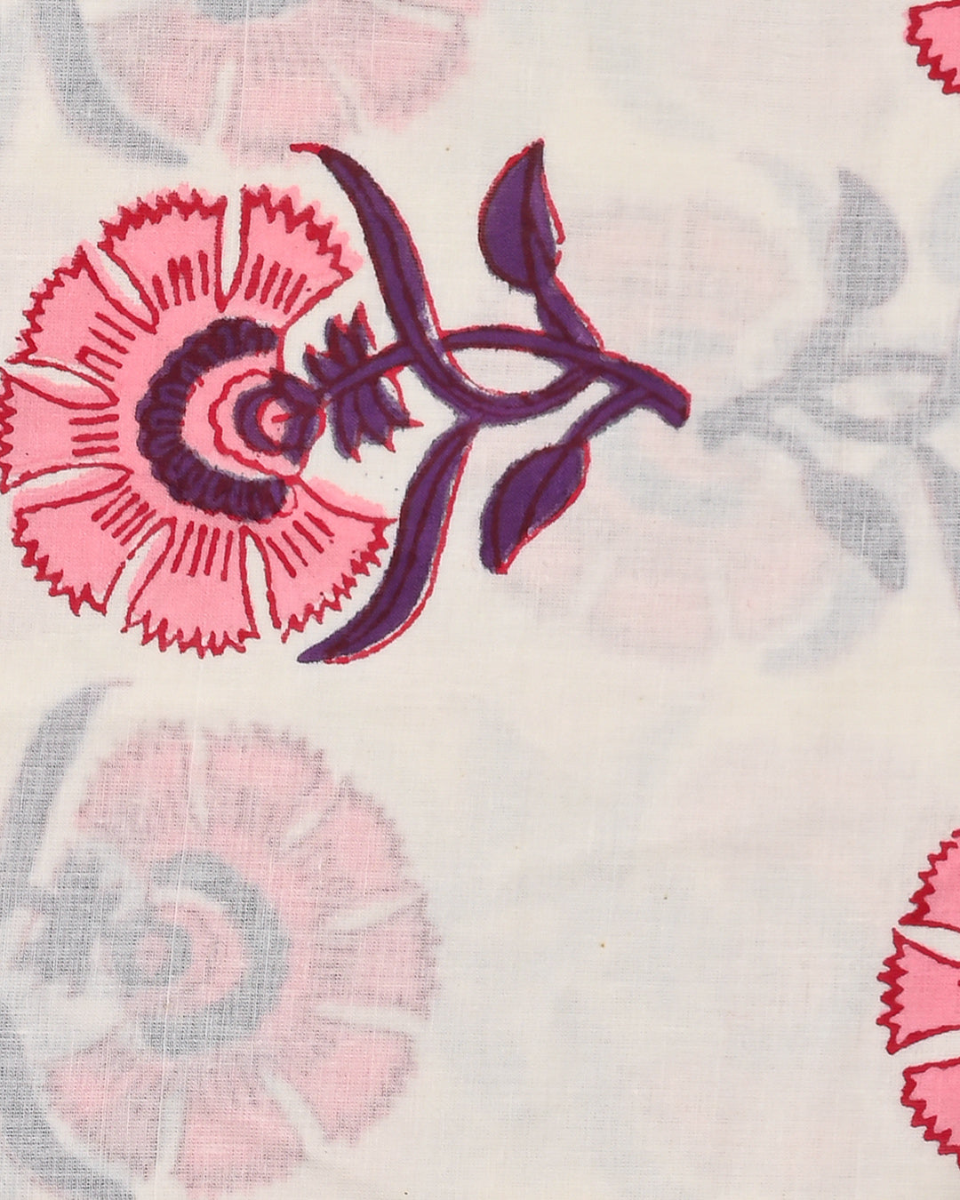 Traditional Hand Block Printed Cotton Suit Top And Bottom Set (BSTB51)