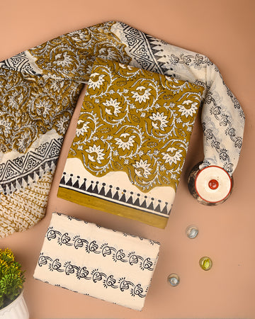Buy Hand Block Sanganeri Print Suits at BagruStore Buy Hand Block Sanganeri Print Suits at BagruStore