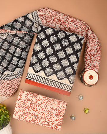 Buy Hand Block Sanganeri Print Suits at BagruStore Buy Hand Block Sanganeri Print Suits at BagruStore