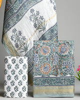 Premium Sanganeri Print Maheshwari Silk Suit Set (BSMH01)