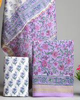 Premium Sanganeri Print Maheshwari Silk Suit Set (BSMH03)