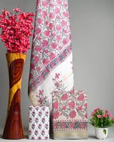 Premium Sanganeri Print Maheshwari Silk Suit Set (BSMH04)