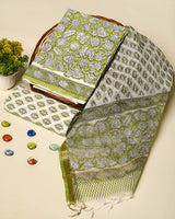 Exclusive Hand Block Print Cotton Suit With Kota Dupatta BSCOTKO55