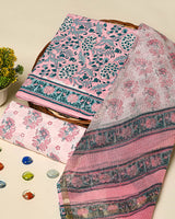 Exclusive Hand Block Print Cotton Suit With Kota Dupatta BSCOTKO06
