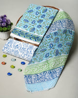 Elegant Hand Block Printed Cotton Suit With Cotton Duptta (BSCOTMU71)